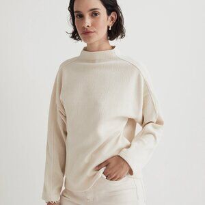 Madewell Striped Jacquard Funnelneck Top